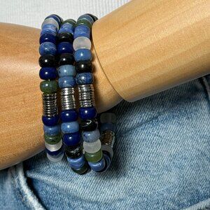 Evereve | Stacked Bracelets | Blue | Mutli-Mixed | Never Worn